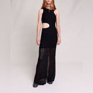 MAJE | BNWT Black Lace Maxi Dress